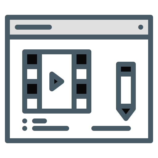 Video editing Generic Outline Color icon
