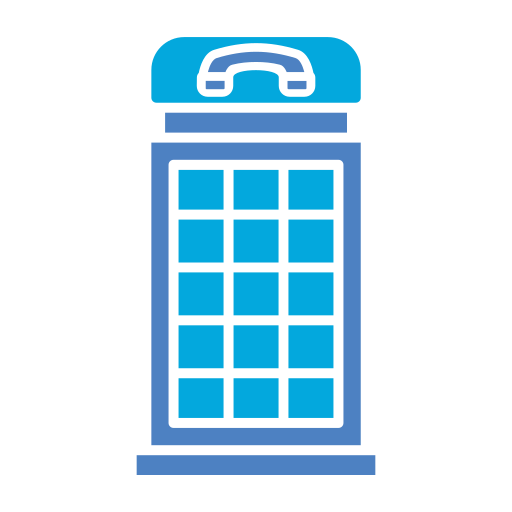 전화 부스 Generic Blue icon
