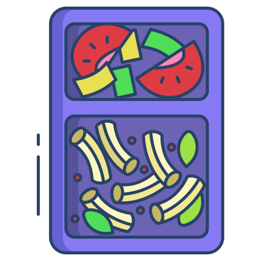 caja de almuerzo Generic color outline icono