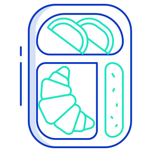 점심 도시락 Generic color outline icon