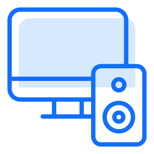 컴퓨터 스피커 Generic Blue icon