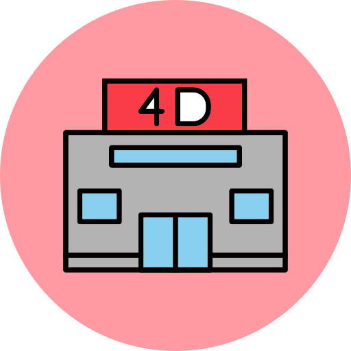 4d 영화관 Generic Outline Color icon