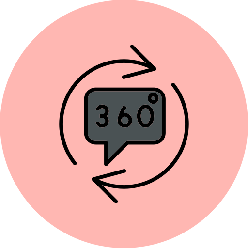 360 degrees Generic Outline Color icon