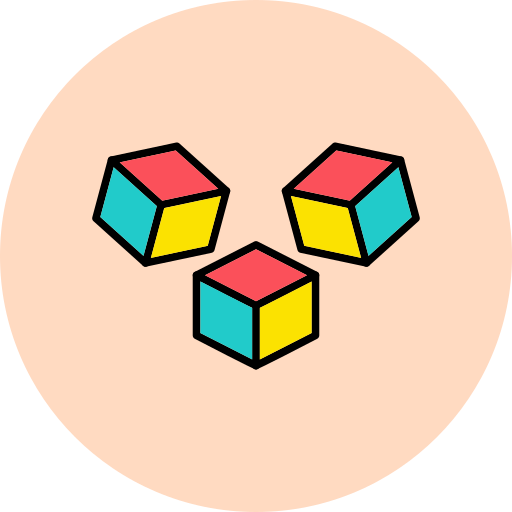 cube Generic Outline Color Icône