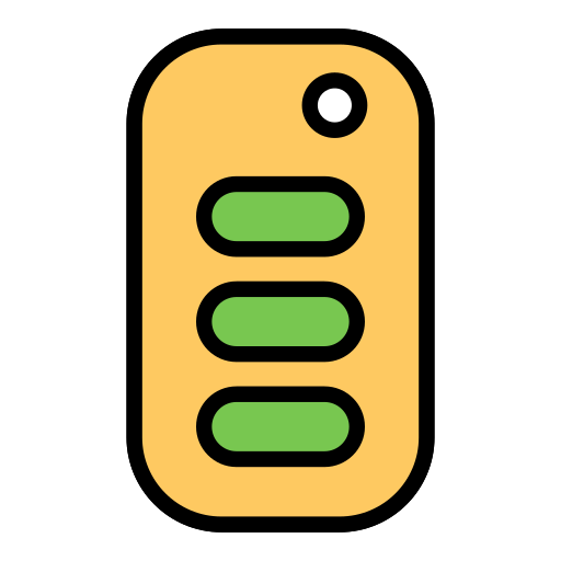Car Key Generic Outline Color icon