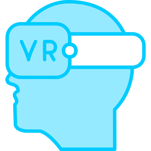 Virtual reality glasses Generic Blue icon