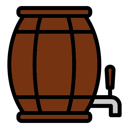 barril de cerveza Generic Outline Color icono