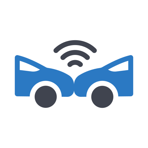 Car Accident Generic Blue icon