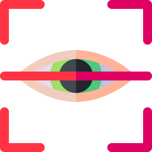 escaneo de ojos Basic Rounded Flat icono
