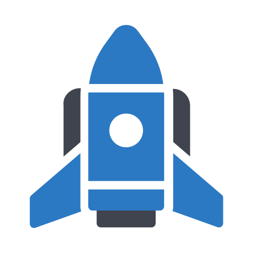 lanzamiento de cohete Generic Blue icono