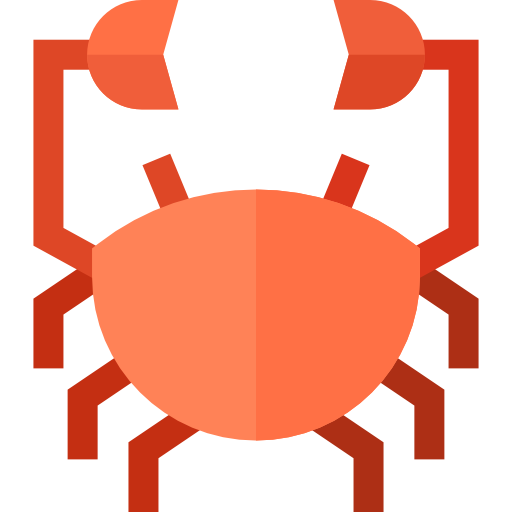 crabe Basic Straight Flat Icône