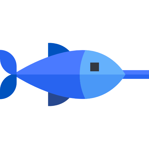 peixe-espada Basic Straight Flat Ícone