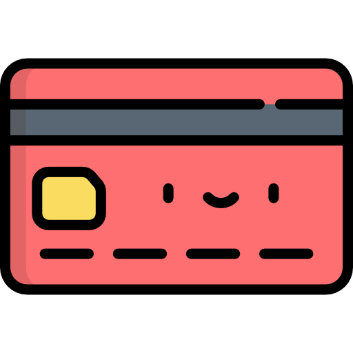 karta kredytowa Kawaii Lineal color ikona