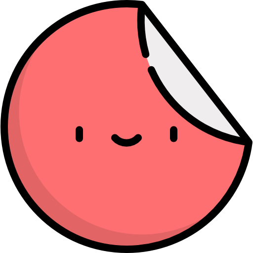 etikette Kawaii Lineal color icon