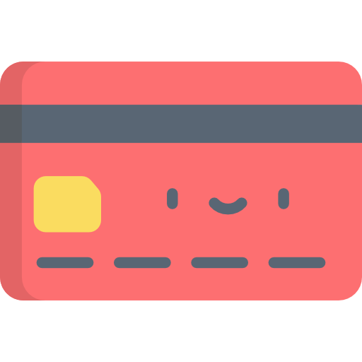 kredietkaart Kawaii Flat icoon