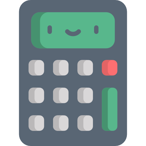 kalkulator Kawaii Flat ikona