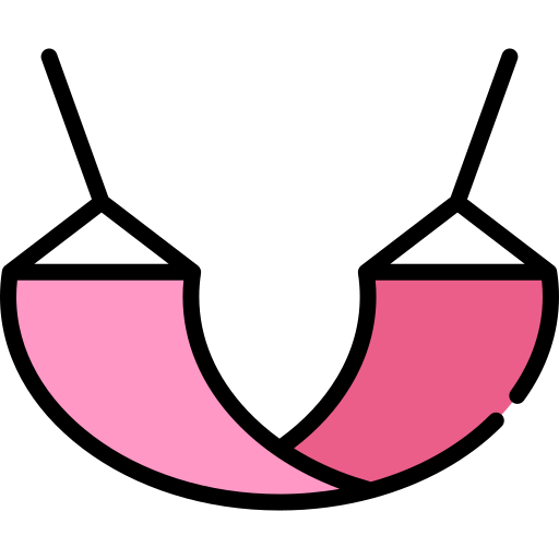hamaca Kawaii Lineal color icono