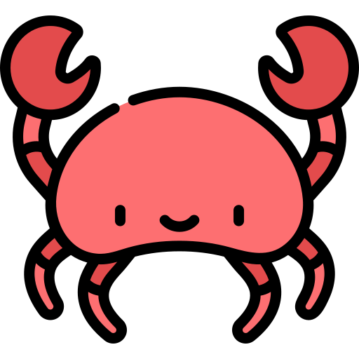krabbe Kawaii Lineal color icon