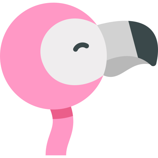 flamingo Kawaii Flat icoon