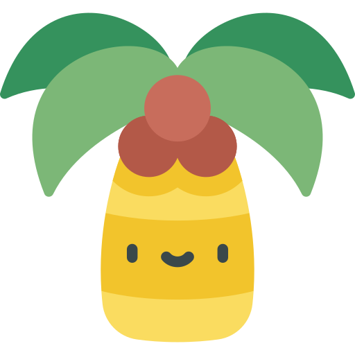 Palm tree Kawaii Flat icon