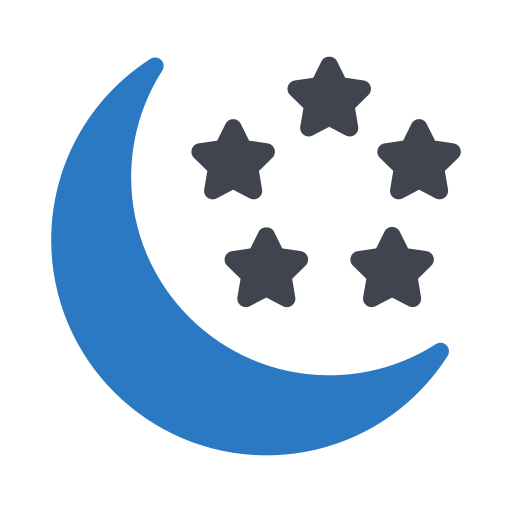 lune et étoiles Generic Blue Icône