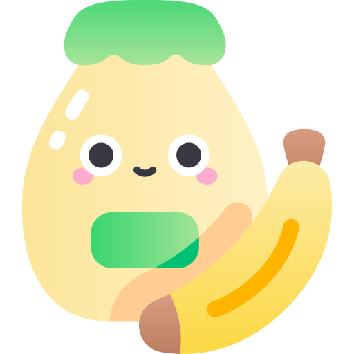 바나나 우유 Kawaii Star Gradient icon