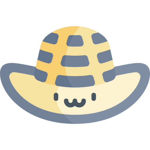 kapelusz Kawaii Flat ikona