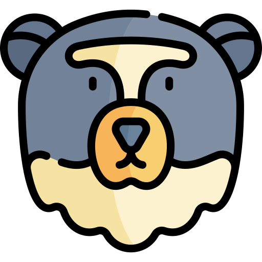 Bear Kawaii Lineal color icon