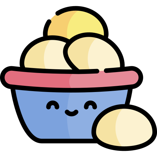 Pan de bono Kawaii Lineal color icono