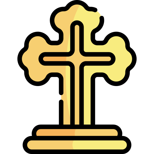 katolicyzm Kawaii Lineal color ikona