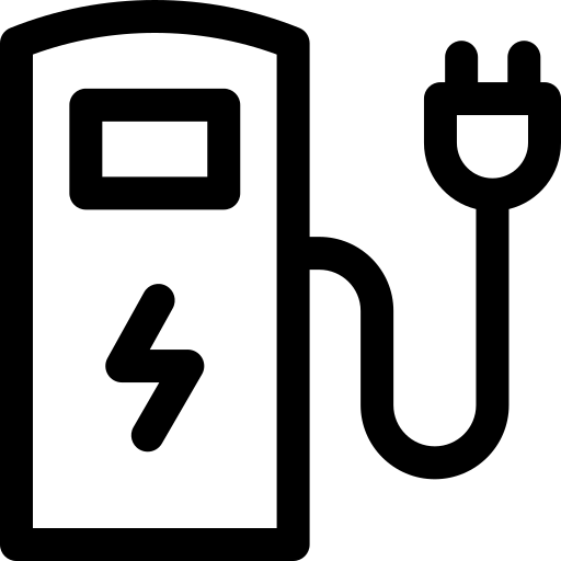 elektrisch station Basic Rounded Lineal icoon