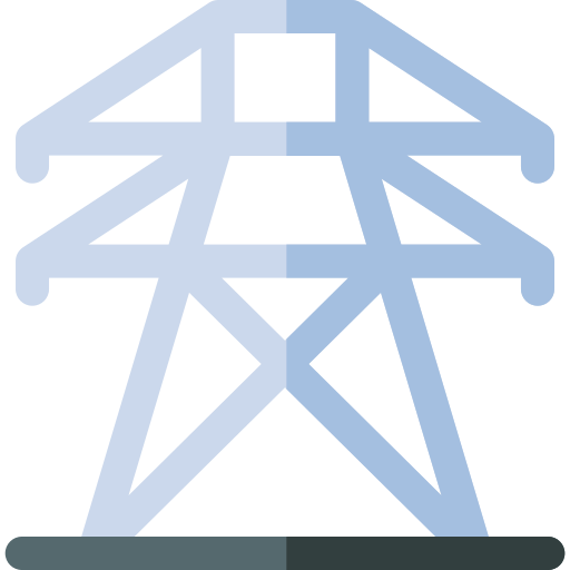 Electric Tower Basic Rounded Flat icon