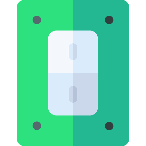 interruptor de luz Basic Rounded Flat icono