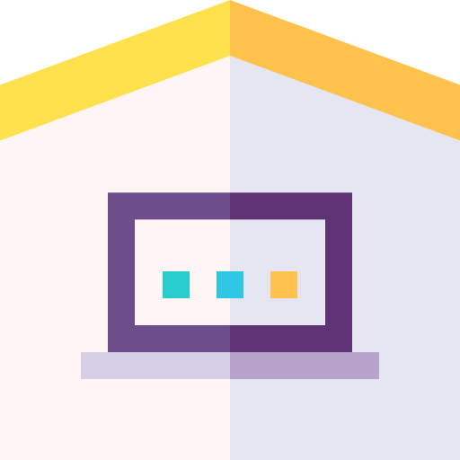 Work from home Basic Straight Flat icon