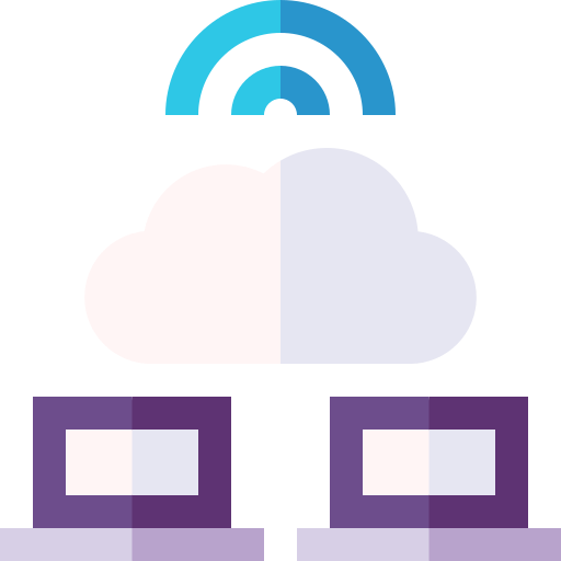 servidor en la nube Basic Straight Flat icono