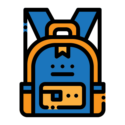 School bag Generic Outline Color icon