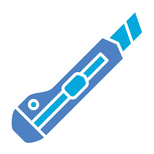 Paper Cutter Generic Blue icon