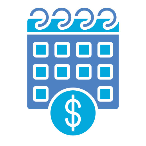 Salary Generic Blue icon