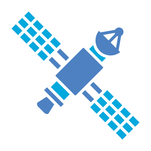 satelita kosmiczny Generic Blue ikona