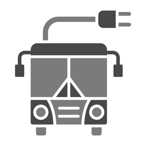 Autobús eléctrico Generic Grey icono