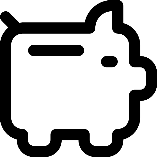 Świnka skarbonka Becris Lineal ikona