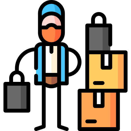 Salesman Puppet Characters Lineal Color icon