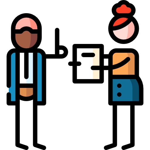 Contract Puppet Characters Lineal Color icon