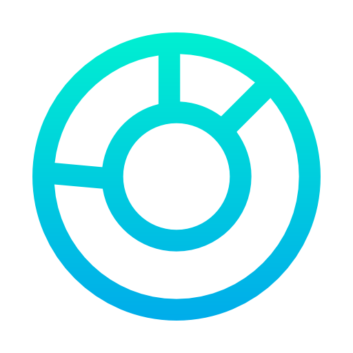 grafico a torta Kiranshastry Gradient icona