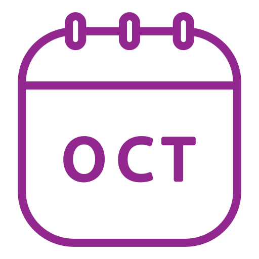 10月 Generic Simple Colors icon
