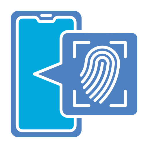 scansione delle impronte digitali Generic Blue icona