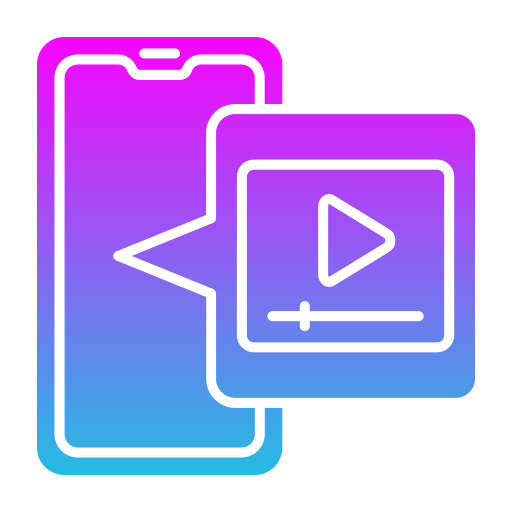 reproductor de video Generic Flat Gradient icono