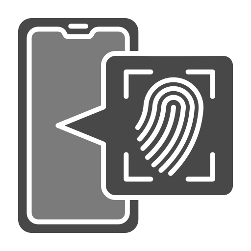 scansione delle impronte digitali Generic Grey icona