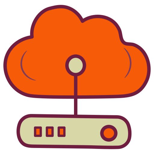 servidor en la nube Generic Outline Color icono