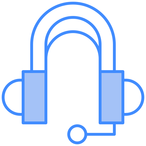 Earphone Generic Blue icon